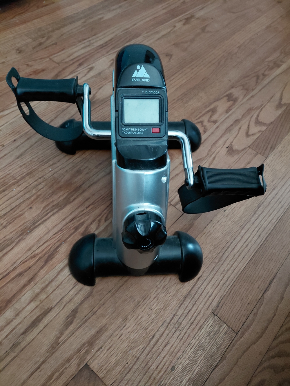 Evoland Mini Pedal Exerciser in Silver and Black